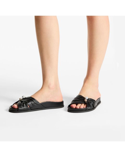 Jimmy Choo Black Rafi Flat