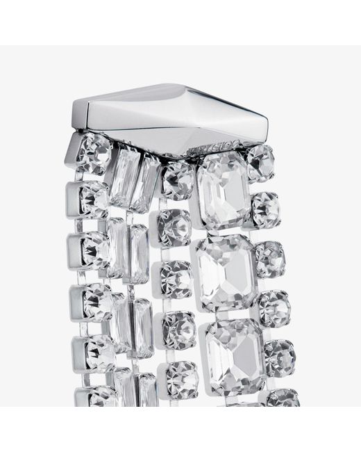 Jimmy Choo White Zandra Earrings