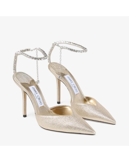 Jimmy Choo Metallic Saeda 100