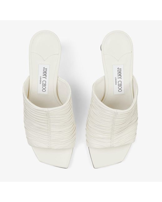 Jimmy Choo White Lua Mule 75