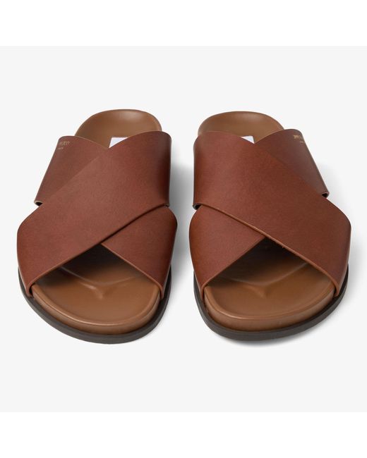 Jimmy Choo Brown Sol Slide for men