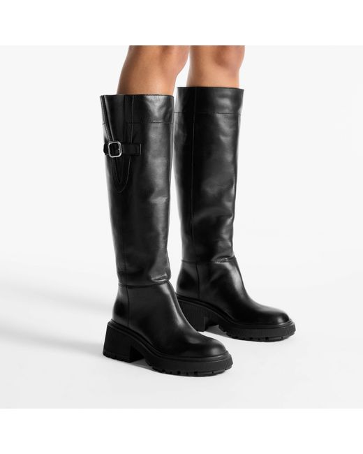 Jimmy Choo Black Tamsin Knee Boot Flat