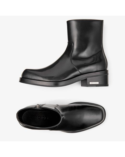 Jimmy Choo Black Elias Zip Boot for men