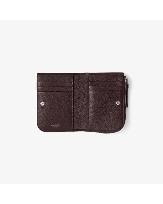 Jimmy Choo Purple Diamond Compact Zip Wallet