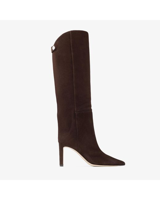Jimmy Choo Brown Alizze Knee Boot 85