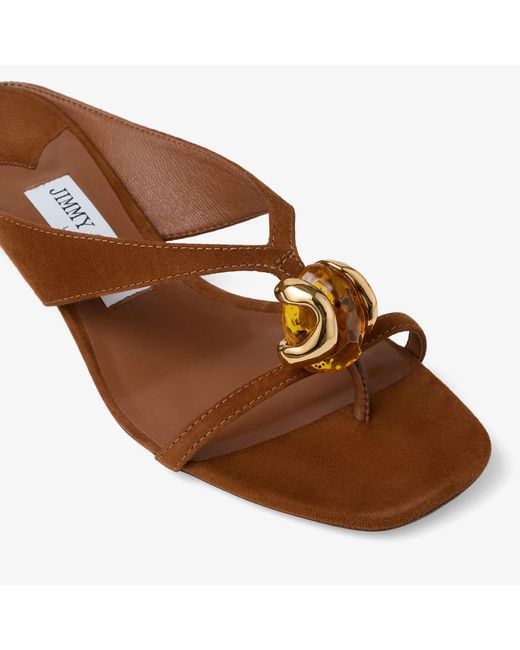 Jimmy Choo Brown Emeri Stone