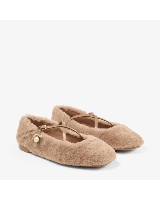 Jimmy Choo Natural Eleri Ballerina