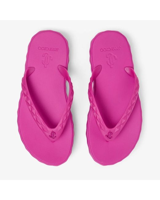Jimmy Choo Diamond Flip Flop in Pink | Lyst UK