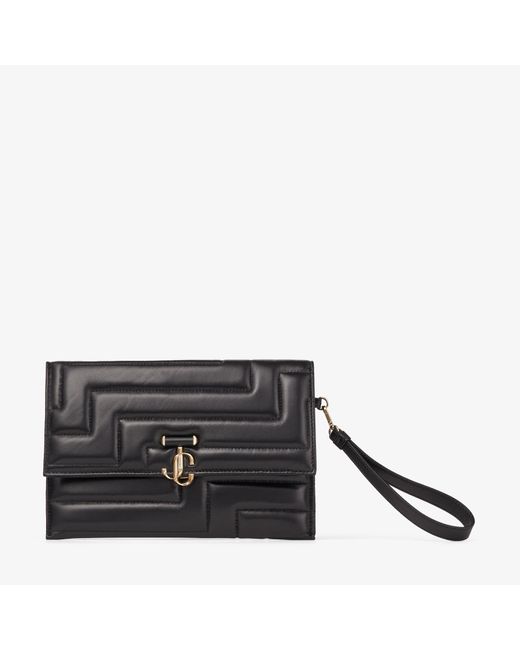 Jc square avenue envelope Jimmy Choo en coloris Black