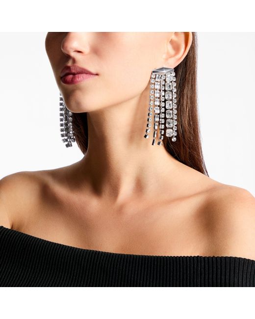 Jimmy Choo White Zandra Earrings