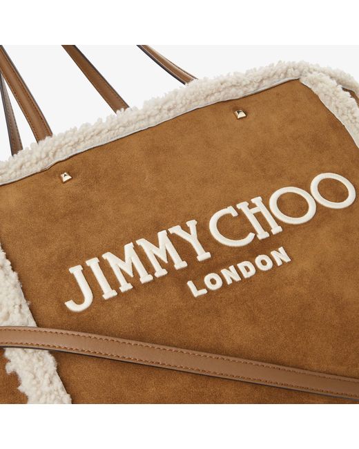Jimmy Choo Brown Avenue Tote Bag