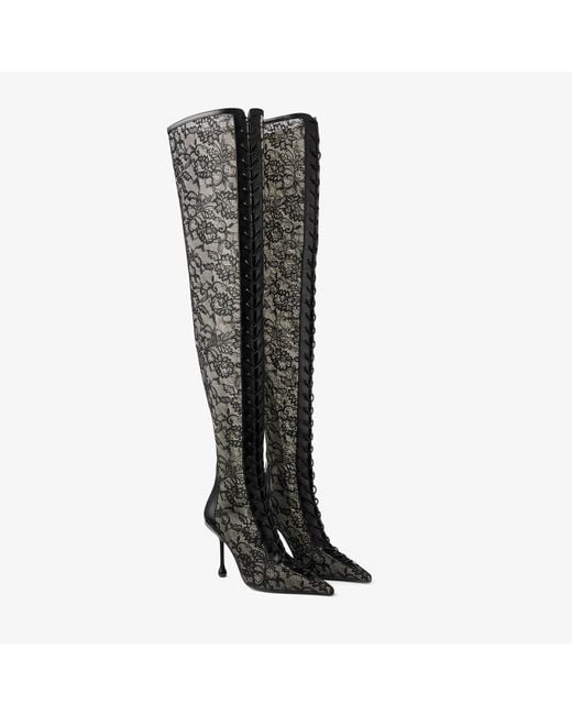 Jimmy Choo Black Scarlett Over The Knee 95