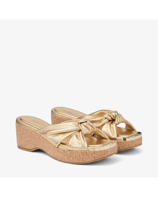 Jimmy Choo Natural Avenue Wedge 50