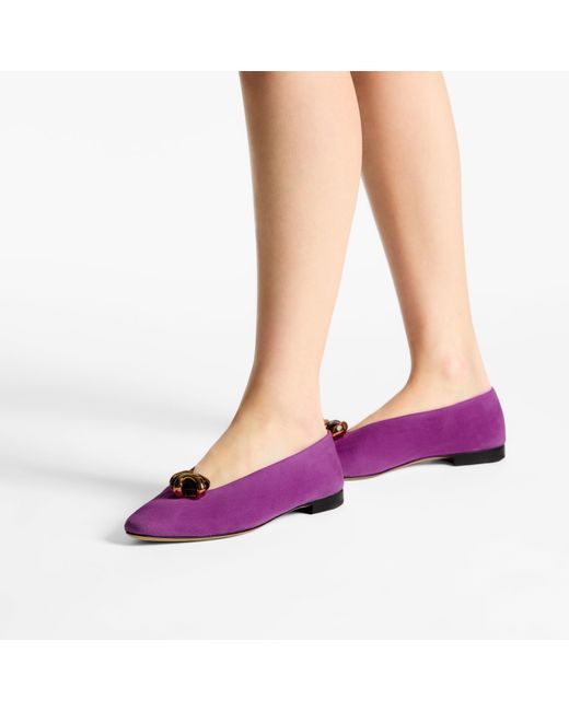 Jimmy Choo Purple Margot Flat