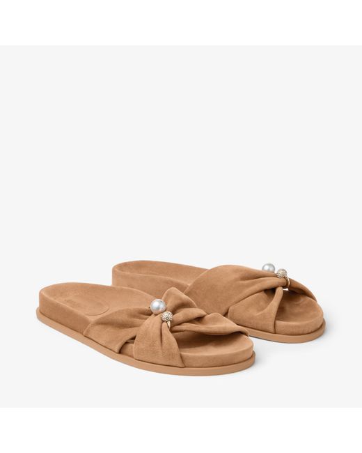 Jimmy Choo Brown Rafi Flat