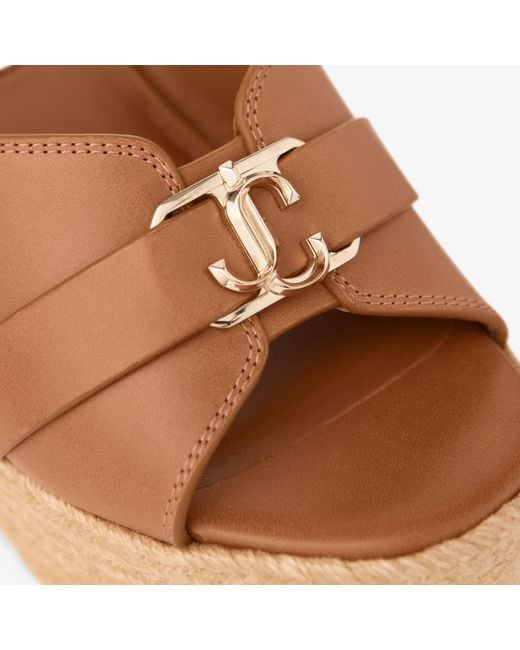 Jimmy Choo Brown Leda Wedge 100