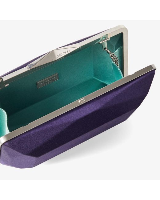 Jimmy Choo Purple Diamond Box Clutch