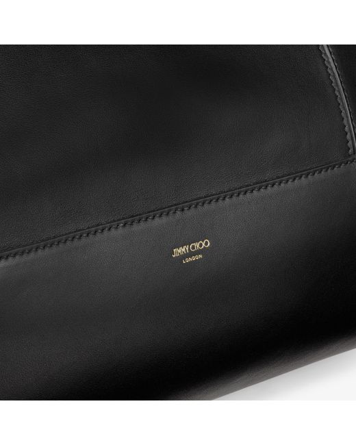 Jimmy Choo Black Large Diamond Leather Tote Bag