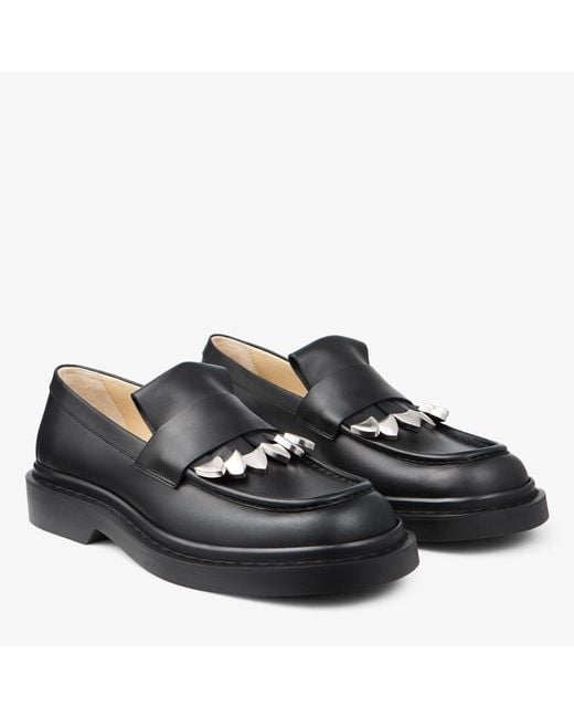 Jimmy Choo Black Buff Tassel Loafer for men