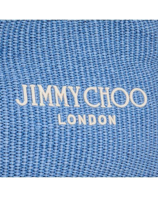Jimmy Choo Blue Beach Diamond Hobo Large