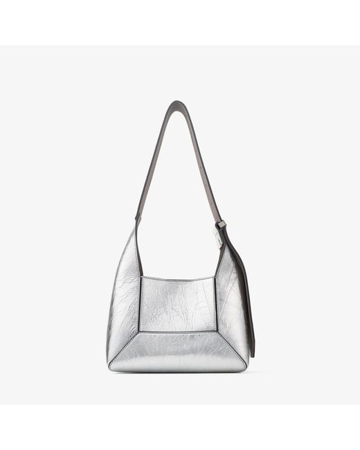 Jimmy Choo Gray Diamond Hobo Small