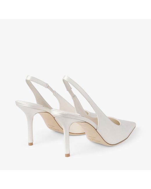 Jimmy Choo White Love Sling Back 85