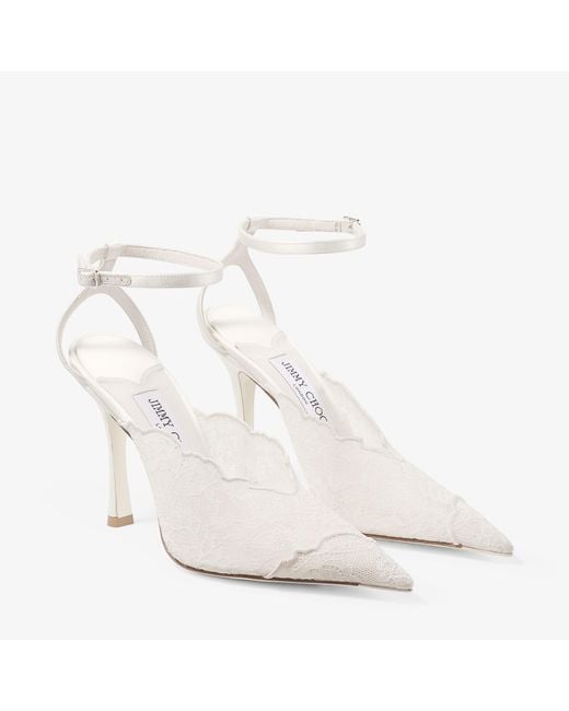 Jimmy Choo White Faiz 100