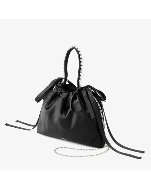 Jimmy Choo Black Drawstring Mini Top Handle