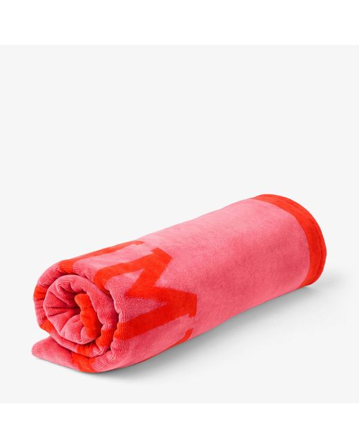 Jimmy Choo Jc Beach Towel A451 Paprika/candy Pink One Size