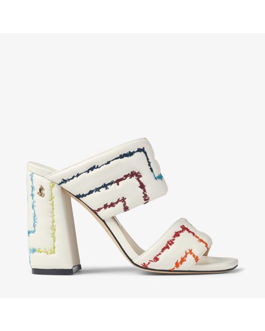 Jimmy Choo Themis Sandal 100 in White | Lyst