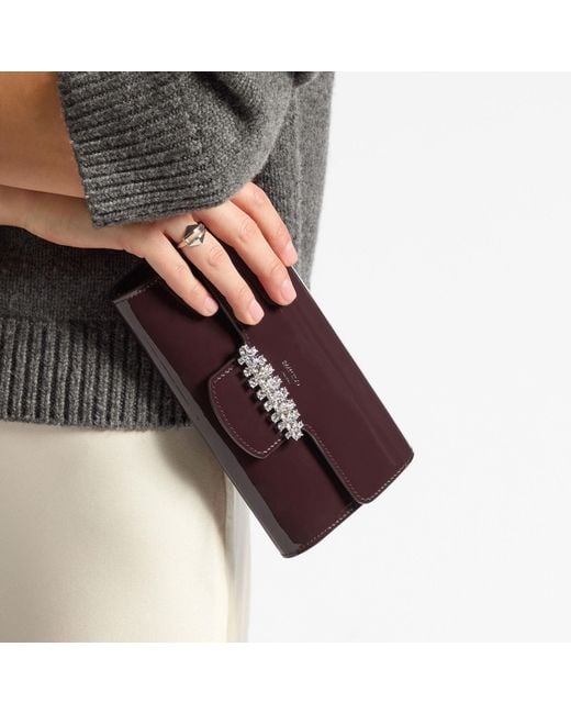 Jimmy Choo Pink Bing Wallet With Chain