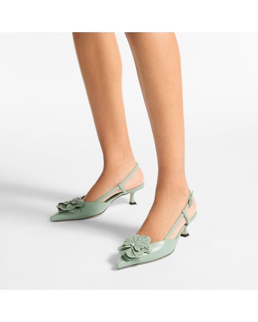 Jimmy Choo Green Mimmi Sling Back 50