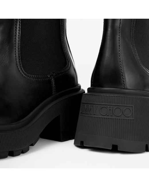 Jimmy Choo Black Tamia Chelsea Flat