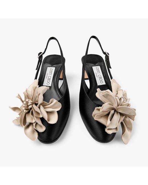 Jimmy Choo Black Eyla Sling Back 45