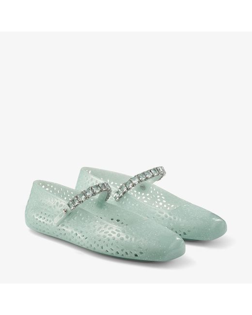 Jimmy Choo Green The Jelly Flats