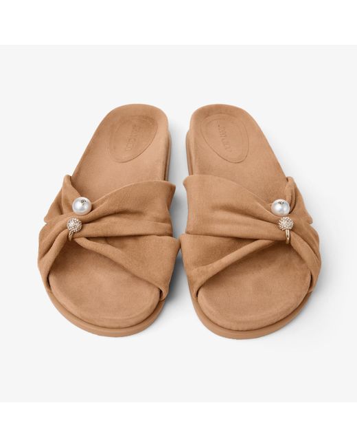 Jimmy Choo Brown Rafi Flat