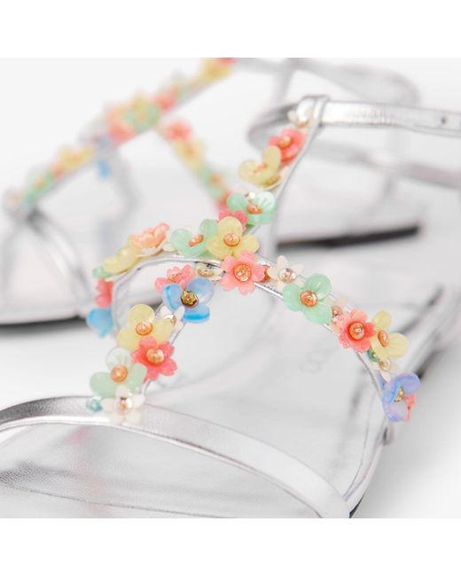 Jimmy Choo White Gwyn Daisy Flat