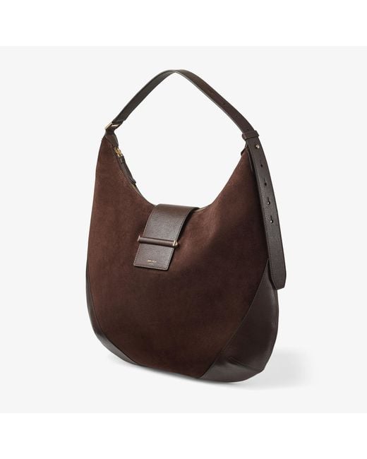 Jimmy Choo Brown Bar Hobo Medium