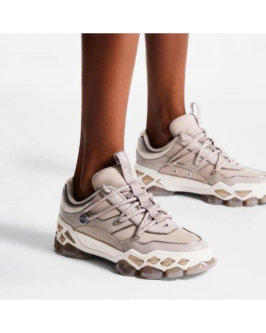Jimmy Choo Pink Diamond X Leather Sneakers
