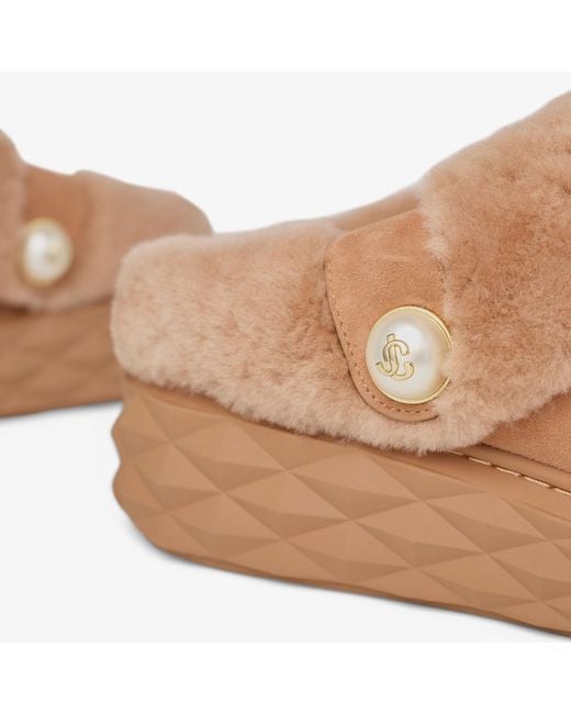 Jimmy Choo Brown Diamond Maxi Mule F
