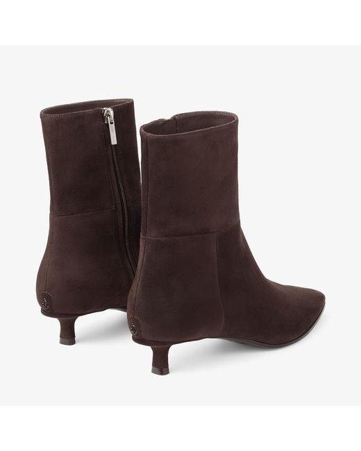 Jimmy Choo Brown Lory 35 Suede Ankle Boots
