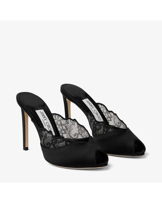 Jimmy Choo Black Brigitte Mule 100