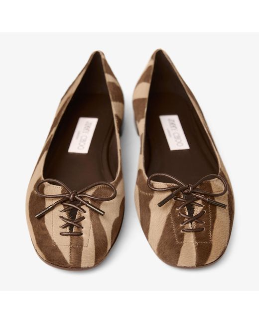 Jimmy Choo Brown Scarlett Ballerina