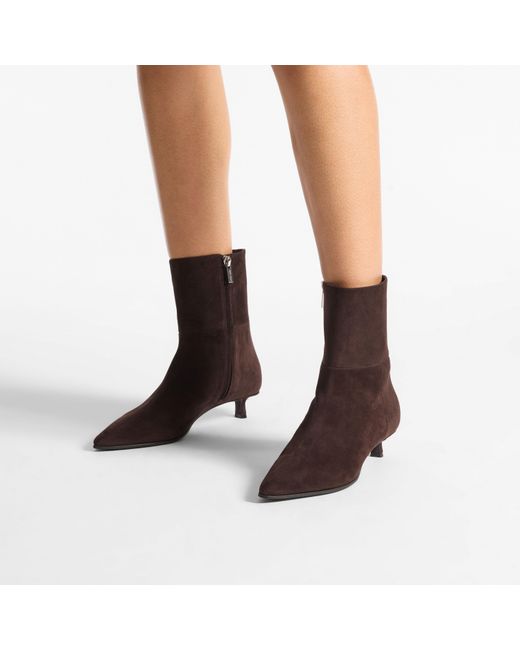 Jimmy Choo Brown Lory 35 Suede Ankle Boots