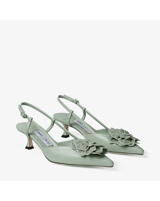 Jimmy Choo Green Mimmi Sling Back 50