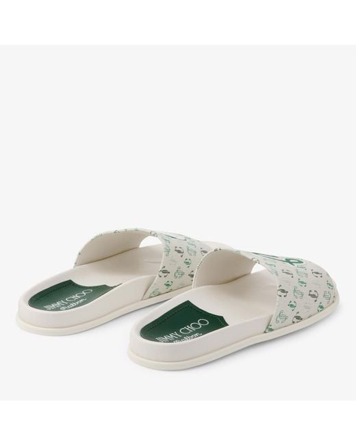 Jimmy Choo White Malbon 2.0 Slide M for men