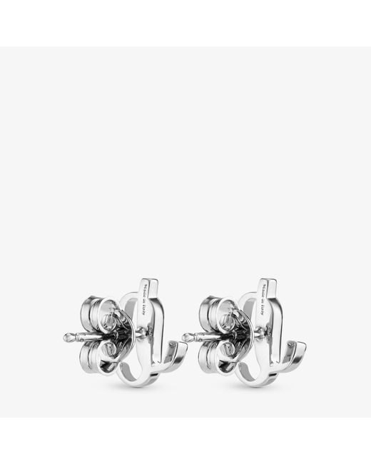 Jimmy Choo White Jc Mini Studs