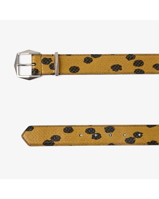 Jimmy Choo Natural Diamond Buckle Belt