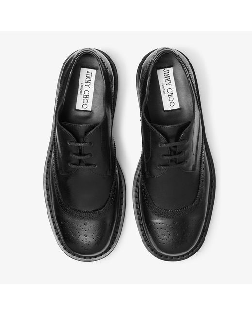 Jimmy Choo Black Rowan Brogue Derby for men