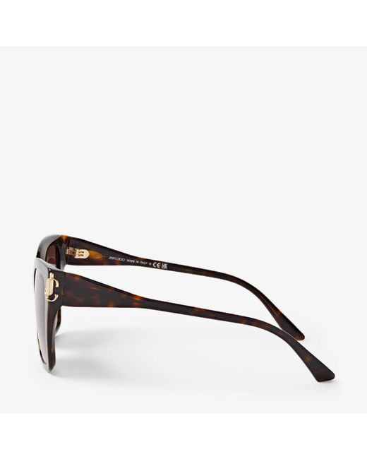 Jimmy Choo Brown Kira Square-frame Sunglasses
